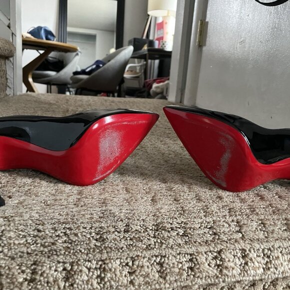 Christian Louboutin Pigalle Follies 100 Black Patent Pumps - Picture 10 of 10